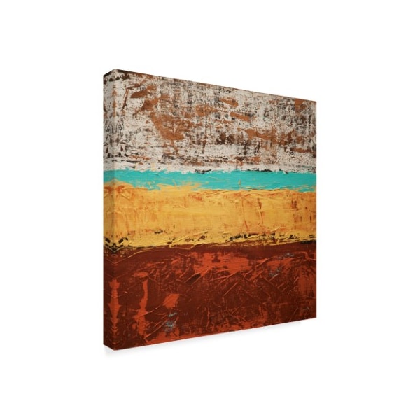 Hilary Winfield 'Lithosphere Yellow Red' Canvas Art,14x14